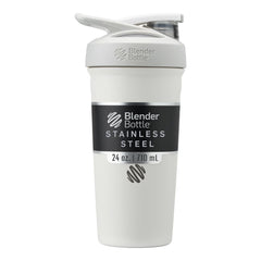 BlenderBottle vista frontal blanco con diseño aislado y capacidad práctica