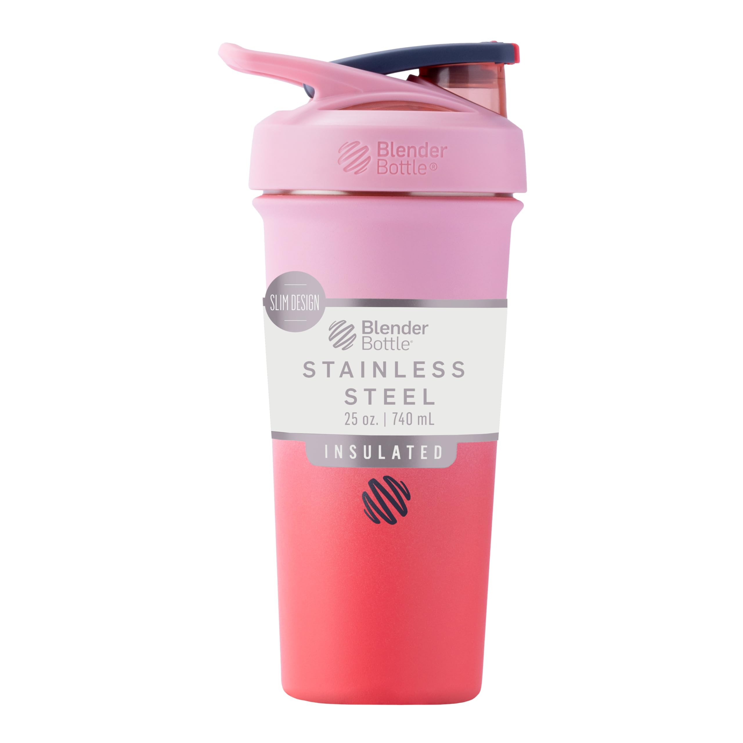 BlenderBottle vista frontal Flamingo Gradient, diseño elegante y práctico