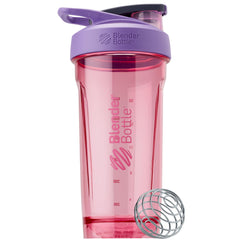 BlenderBottle frontal morado mostrando diseño y capacidad