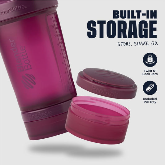 BlenderBottle ProStak tapa ProSeries con SpoutGuard mantiene higiene