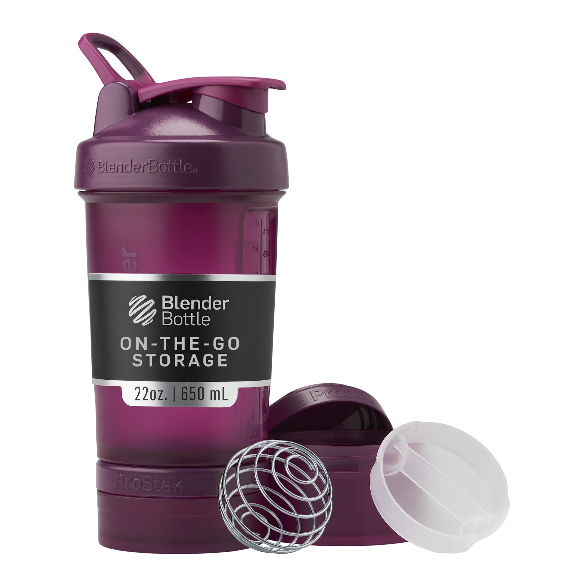 BlenderBottle ProStak vista frontal del kit con beneficio de organización