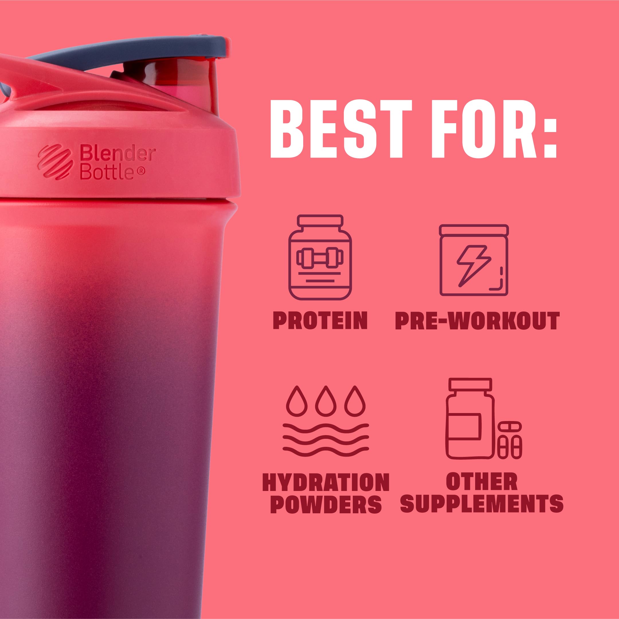 BlenderBottle en uso durante entrenamiento mostrando funcionalidad