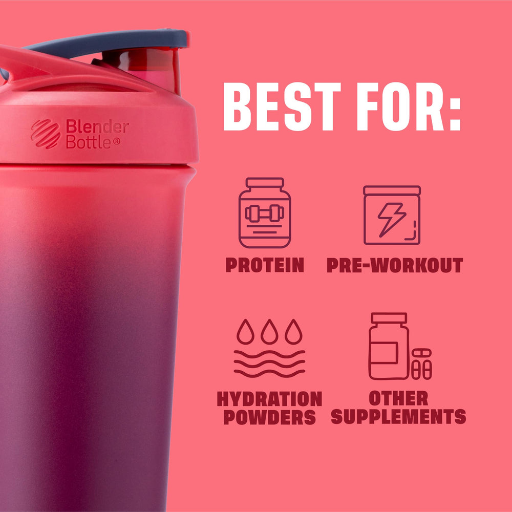 BlenderBottle en uso durante entrenamiento mostrando funcionalidad