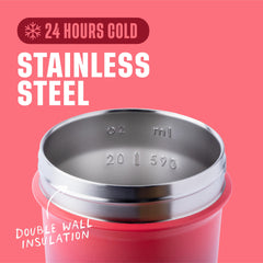BlenderBottle textura de acero inoxidable que mantiene bebidas frías