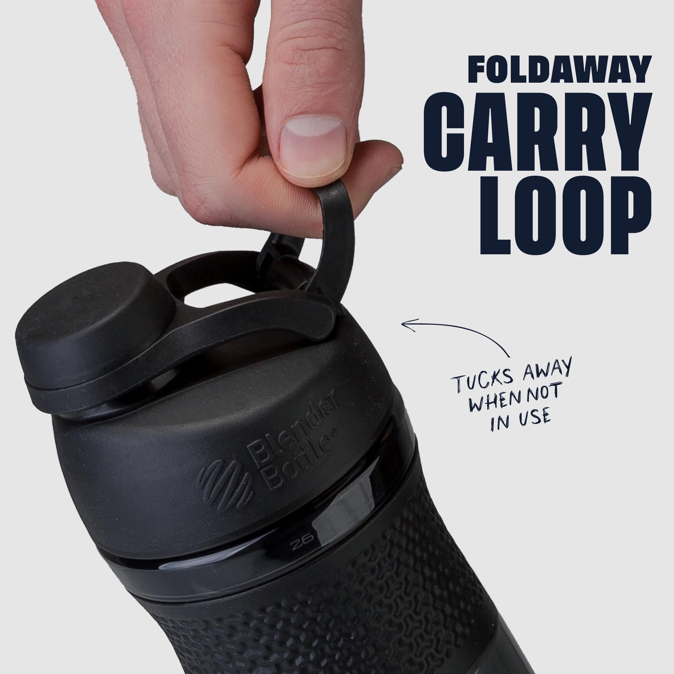 BlenderBottle SportMixer textura del agarre firme para uso cómodo
