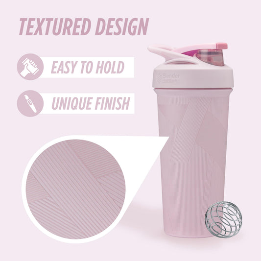 BlenderBottle Strada detalle del estampado en acero que realza el estilo