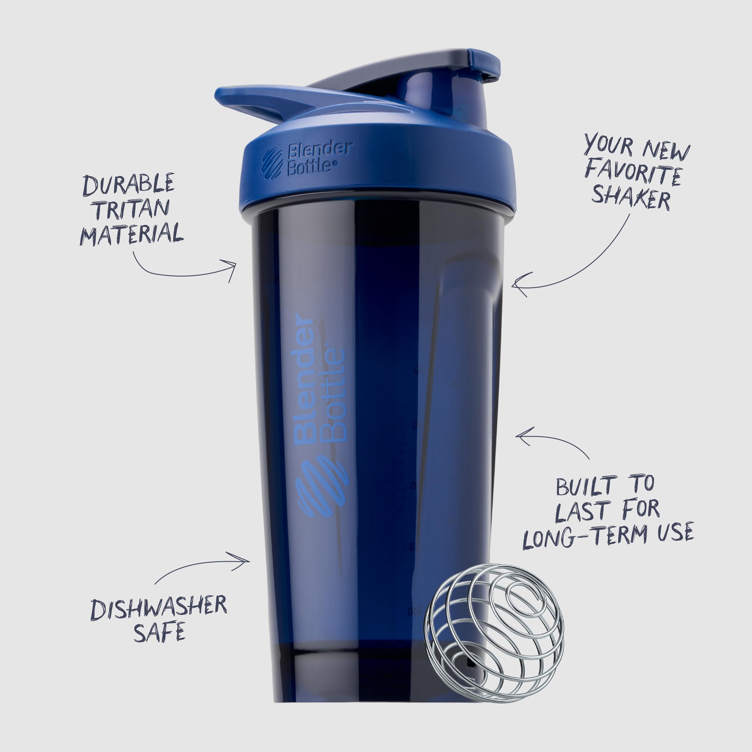 BlenderBottle cierre push-button y plástico Tritan resistente a manchas y olores