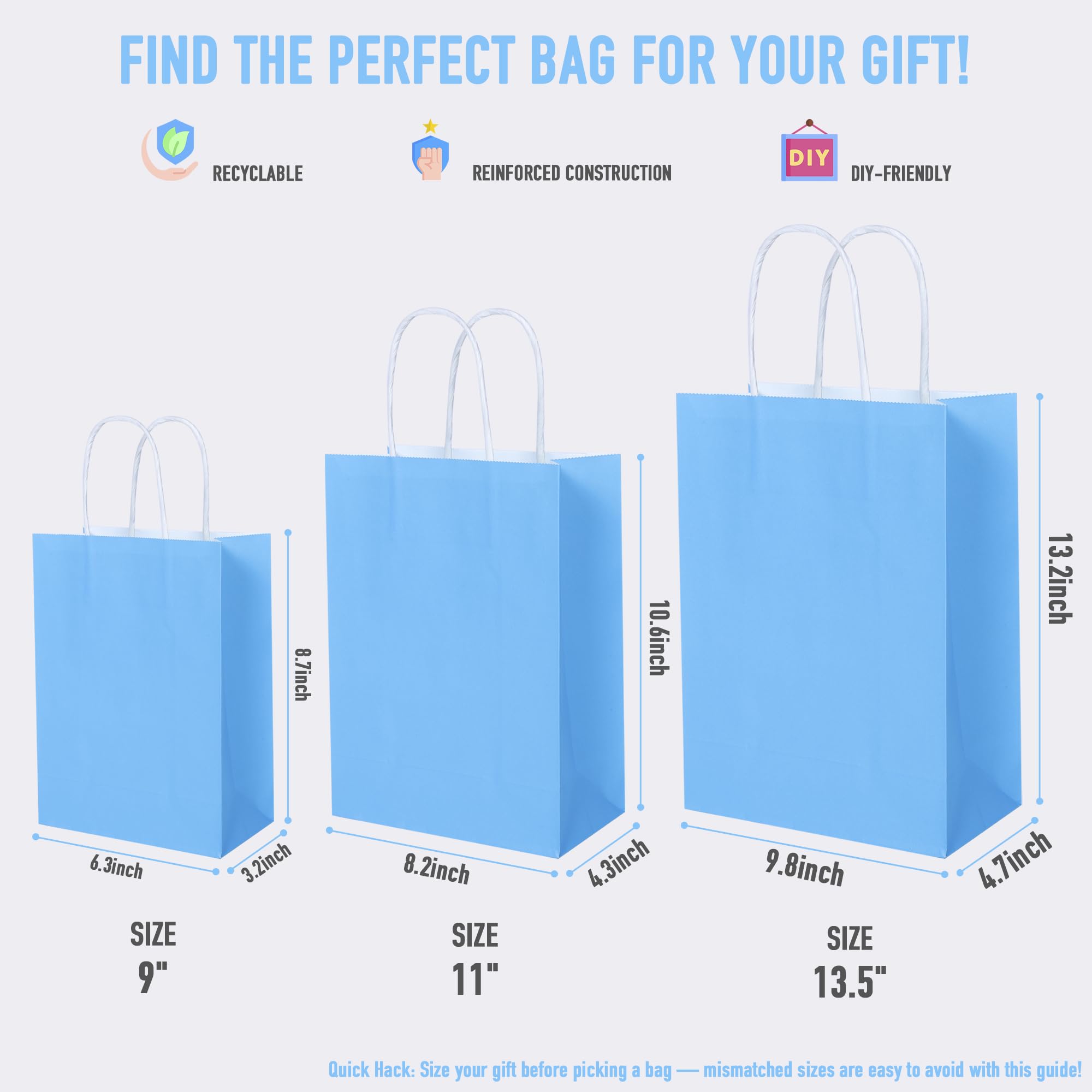 BLEWINDZ bolsa con etiqueta personalizada, muestra opción de marcaje y presentación