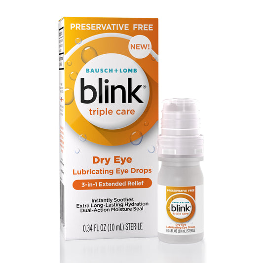 Blink empaque frontal mostrando la botella y beneficio de alivio prolongado