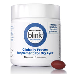 BLINK empaque frontal del producto mostrando 30 softgels y beneficio de hidratación