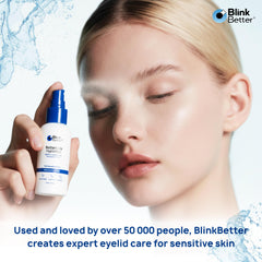 Kit de viaje con BlinkBetter BetterLids en bolso para higiene diaria cómoda