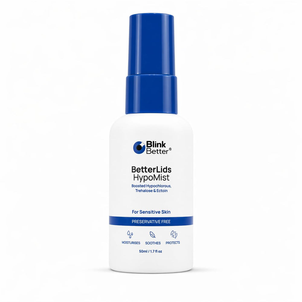 BlinkBetter BetterLids frontal botella mostrando diseño y uso fácil