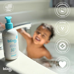 Bliss etiqueta con ingredientes veganos y beneficios claros