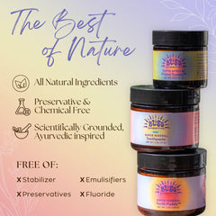 Bliss Energetics polvo de perla y concha de ostras como ingredientes minerales