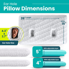 BLISSBURY persona durmiendo con auriculares y almohada que protege oreja