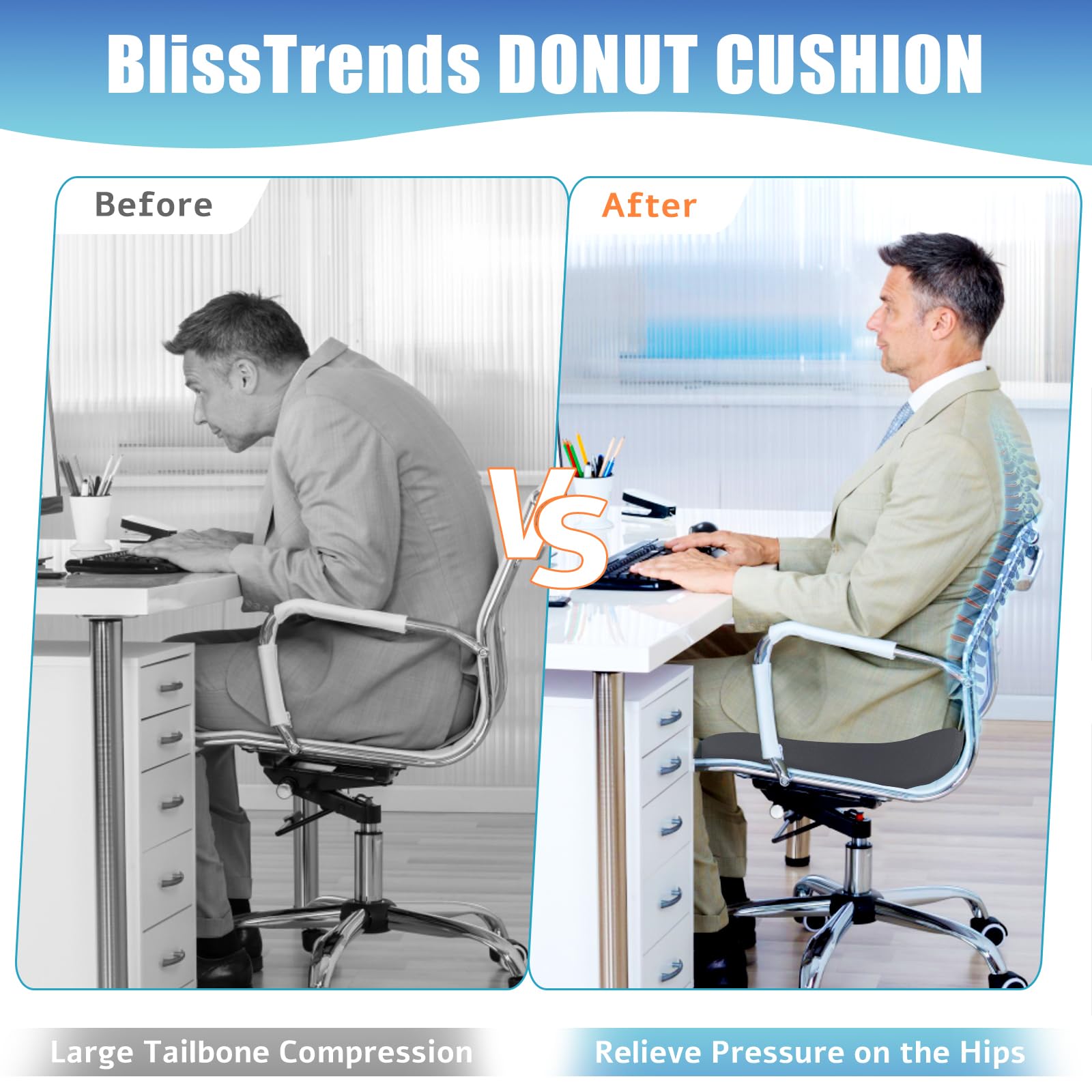 BlissTrends funda desmontable con cremallera para fácil lavado