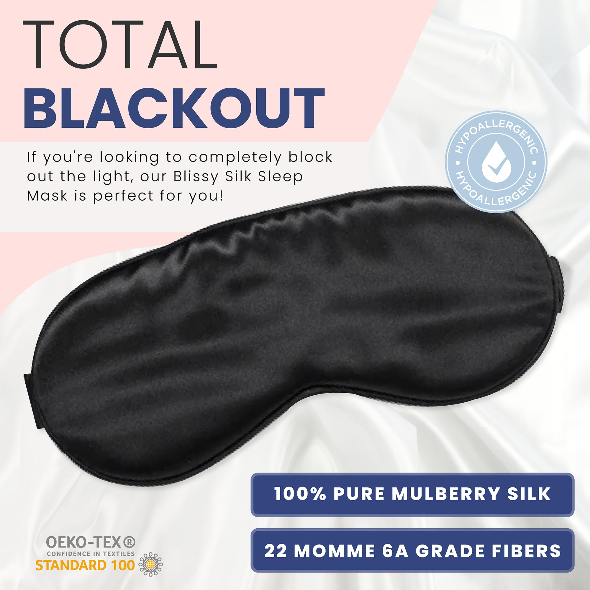 BLISSY textura de seda Mulberry 22 momme en primer plano, suave y protector