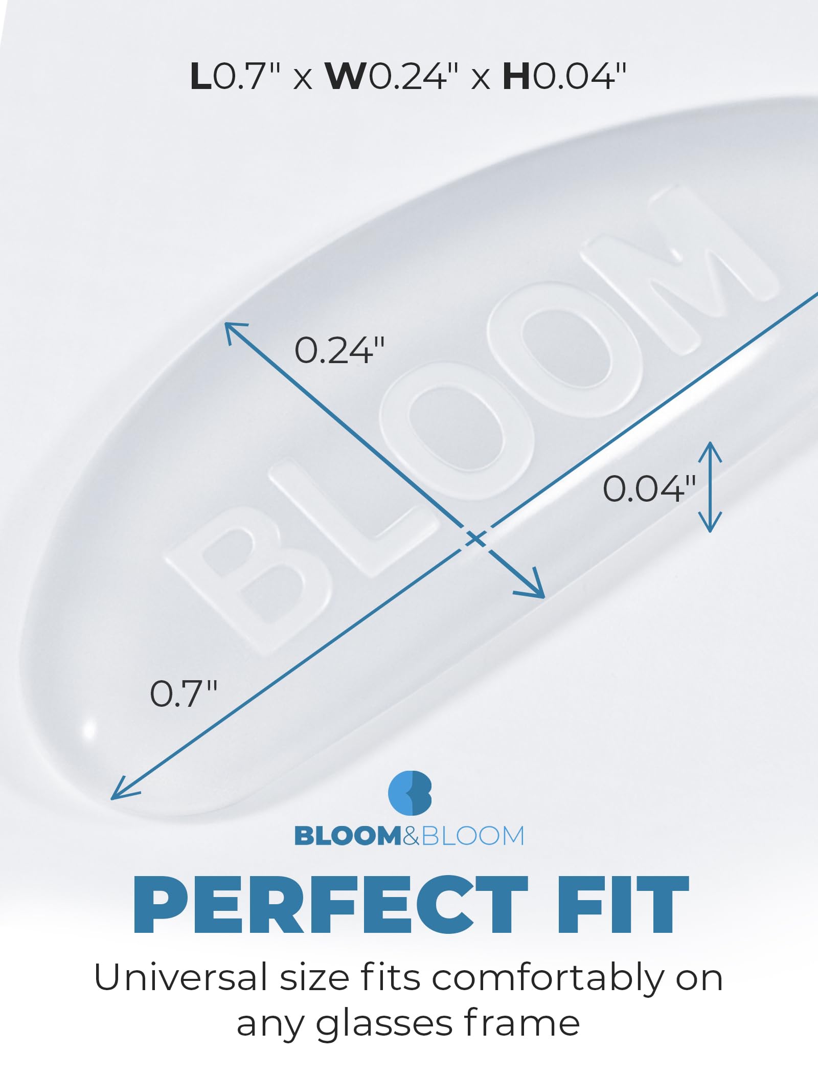 BLOOM & BLOOM comparación de grosor 1 mm para aspecto casi invisible