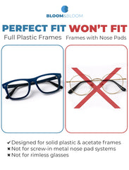 BLOOM & BLOOM almohadillas en gafas de hombre mejorando su sujeción