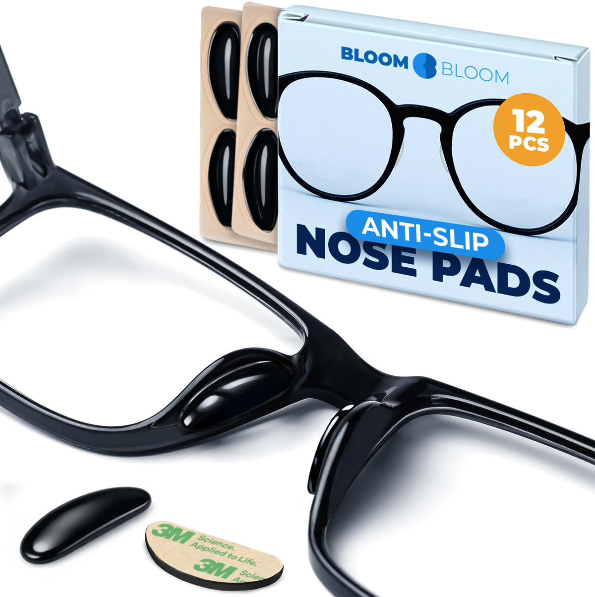 BLOOM & BLOOM empaque frontal mostrando 6 pares y beneficio de repuestos
