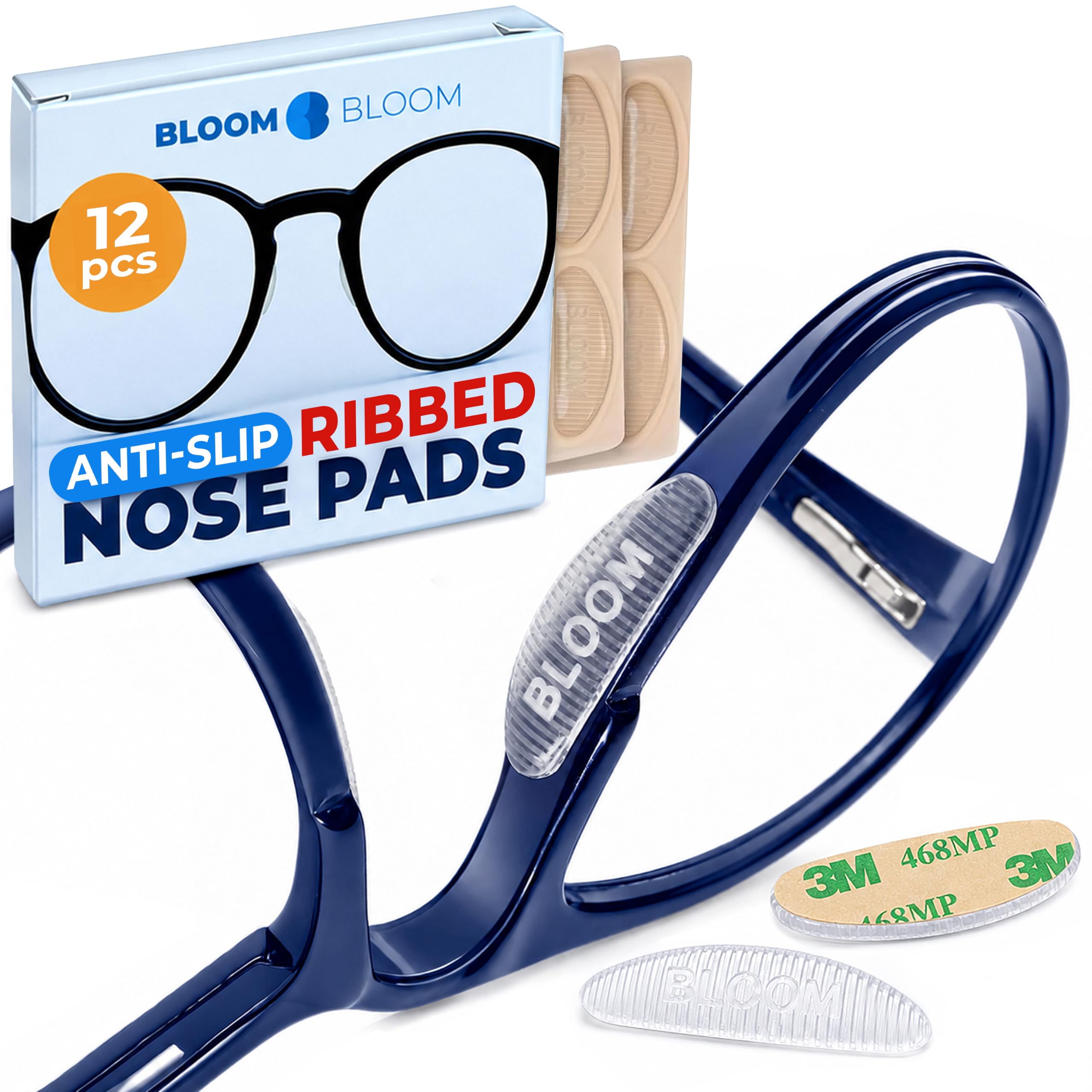 BLOOM & BLOOM frontal del paquete mostrando seis pares y beneficio de recambio