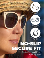 BLOOM & BLOOM gafas con almohadillas puestas manteniendo ajuste estable