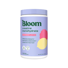 Bloom Nutrition bote frontal mostrando 40 servicios y diseño atractivo