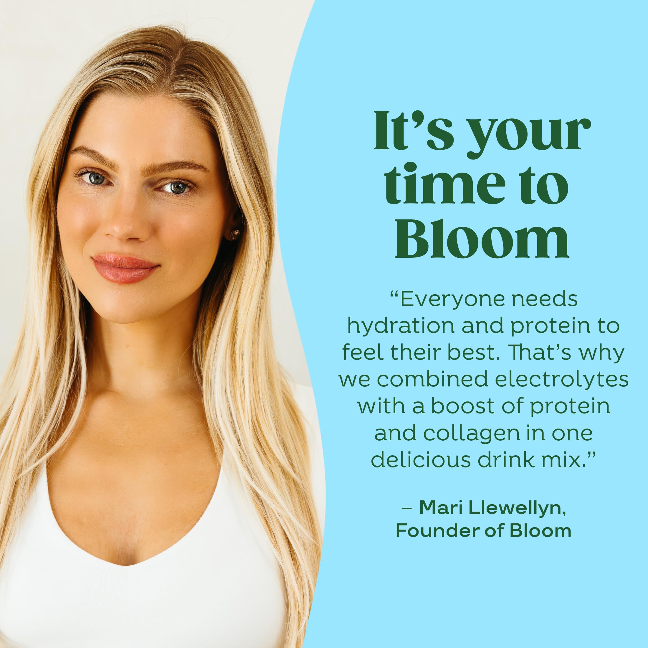 Bloom Nutrition sobres en bolso de viaje, hidratación conveniente para desplazamientos