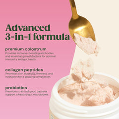 Etiqueta Bloom Nutrition con lista de ingredientes y uso recomendado