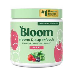 Bloom Nutrition frente del envase mostrando etiqueta y beneficio digestivo