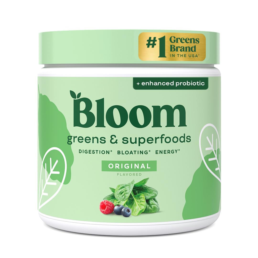Bloom Nutrition frente del envase mostrando etiqueta y beneficios visibles