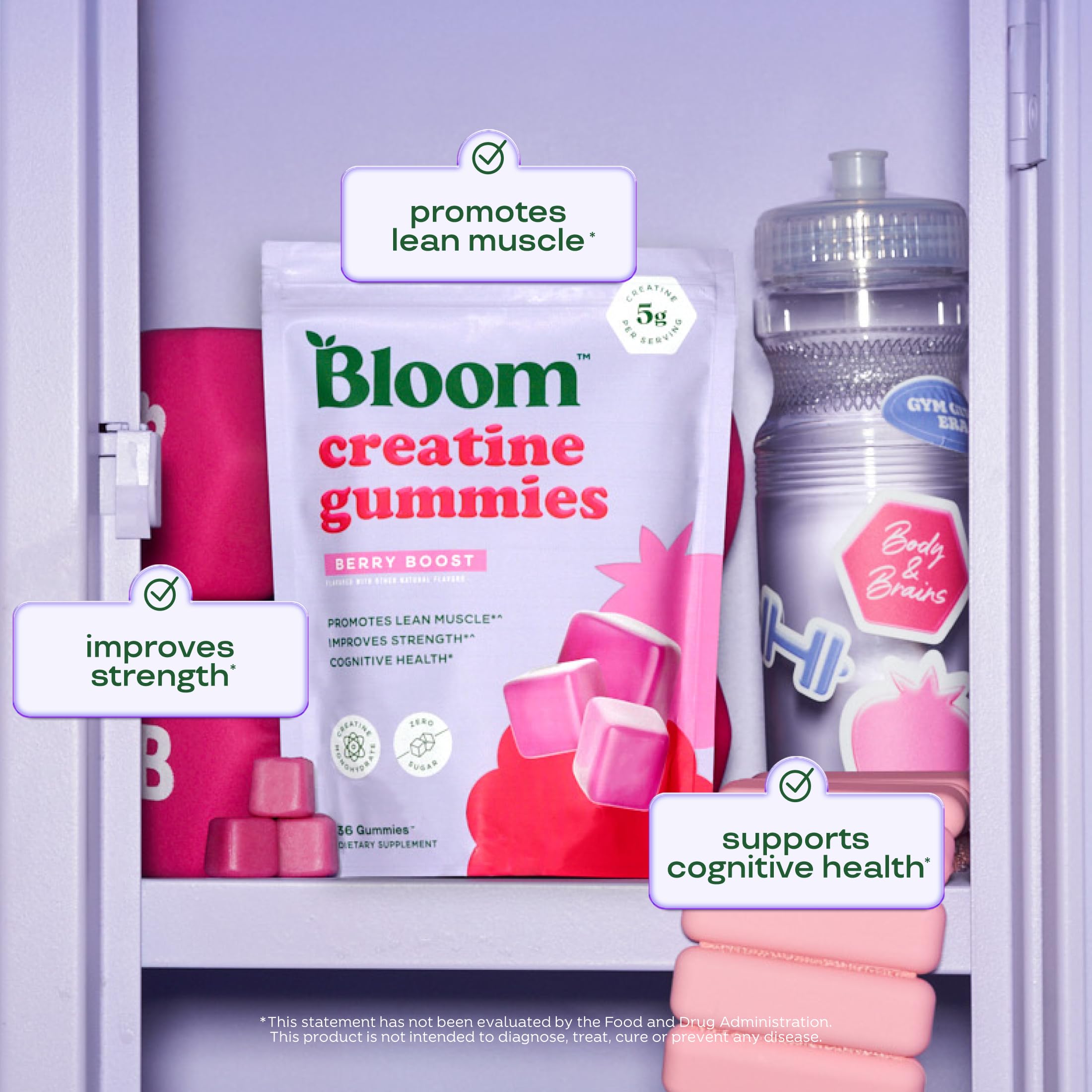 Interior del envase Bloom Nutrition con porciones individuales visibles