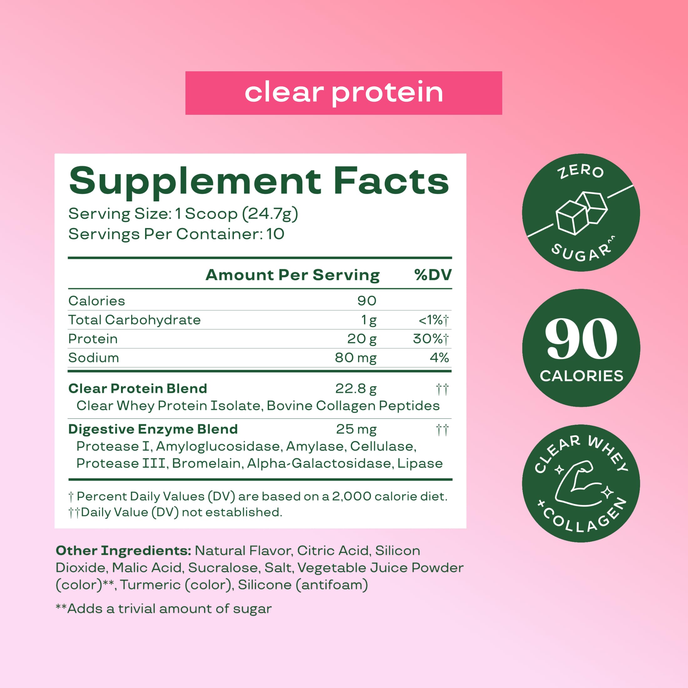 Detalle de ingredientes Bloom Nutrition colágeno y enzimas para digestión