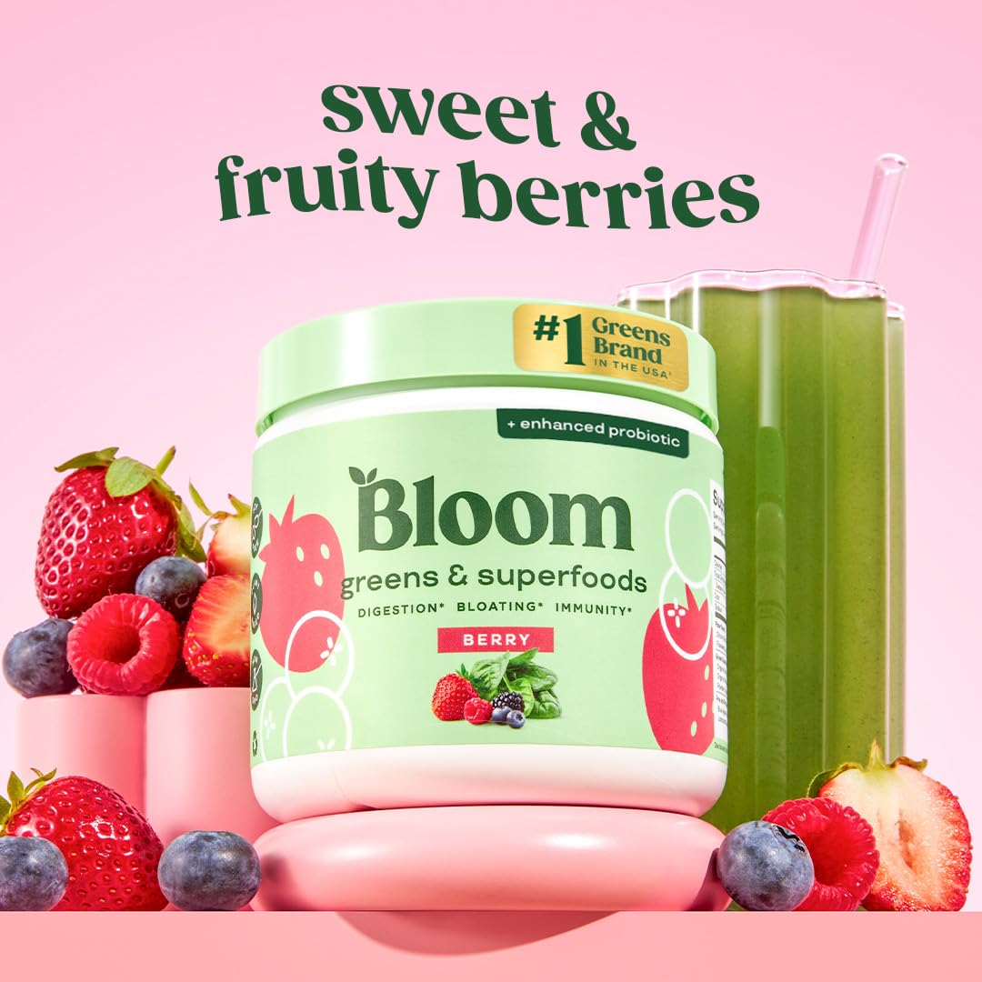 Bloom Nutrition polvo textura en primer plano para mezcla suave y nutritiva