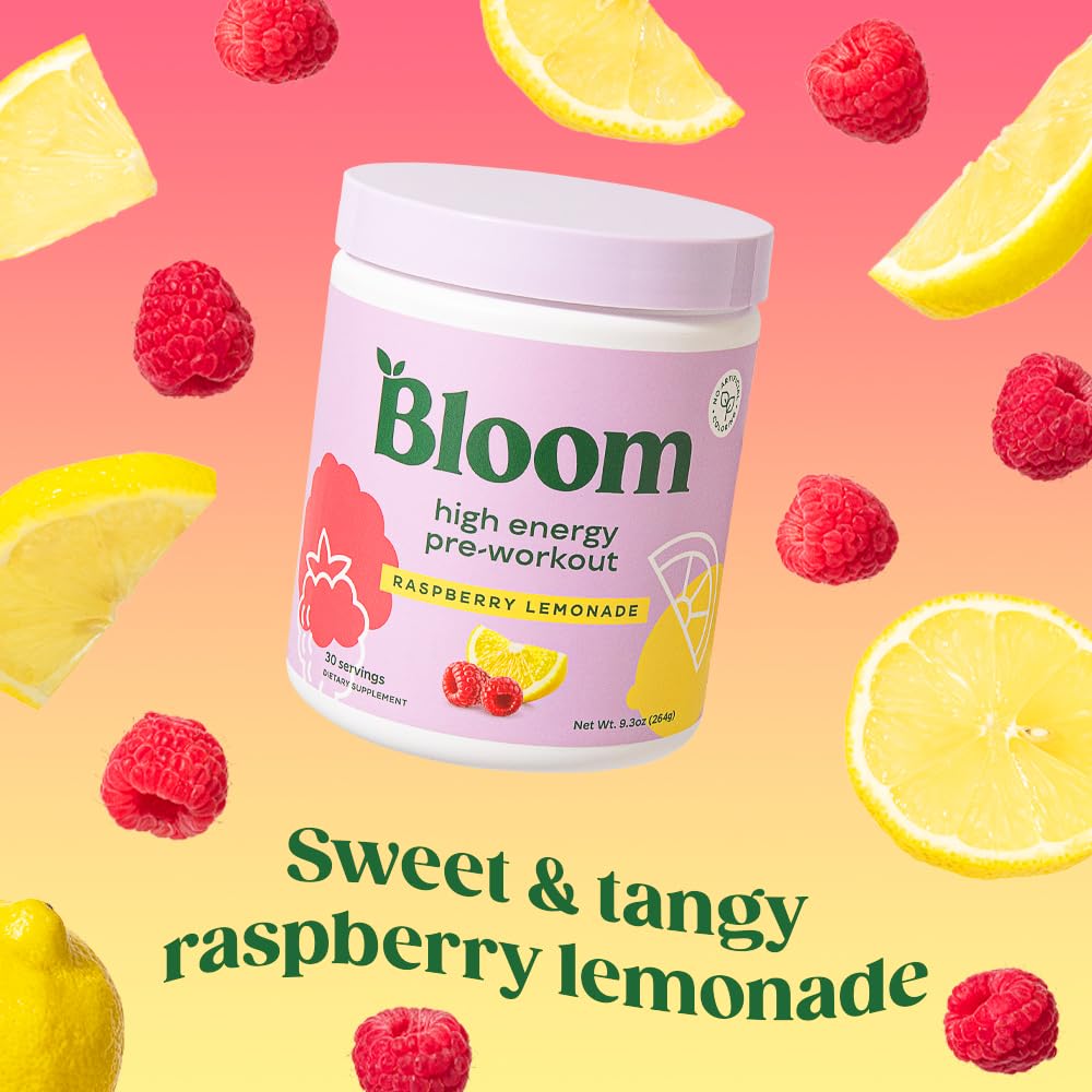 Polvo de Bloom Nutrition en primer plano, textura fina que facilita la disolución rápida