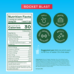 Bloom Nutrition comparación de tamaño del sobre, práctico para llevar en cualquier bolso