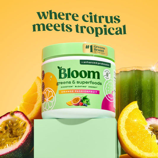 Bloom Nutrition detalle de textura del polvo mostra pureza y mezcla fina