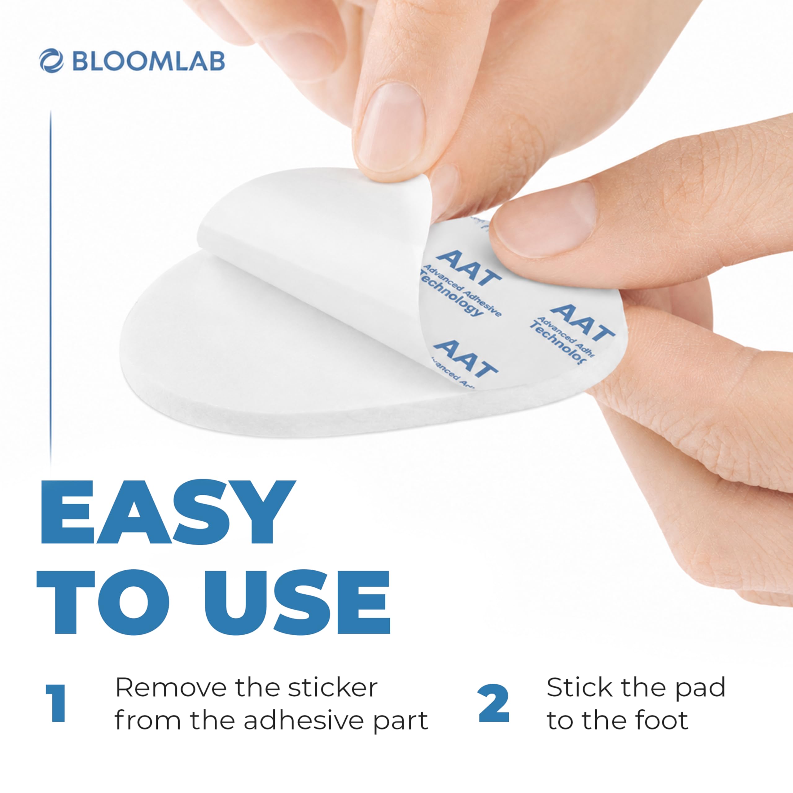 BloomLab almohadilla junto a mano para mostrar su tamaño