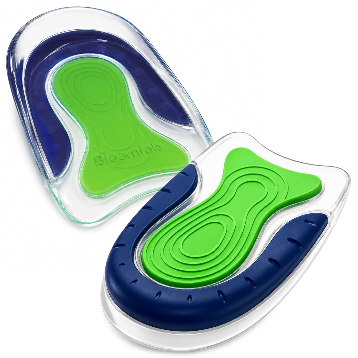 BloomLab empaque frontal mostrando el par y beneficio de amortiguación
