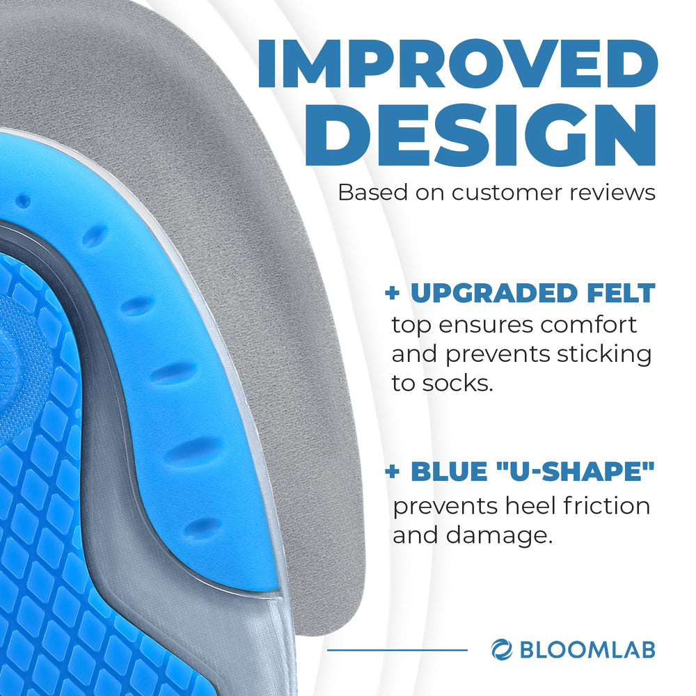 BloomLab copa colocada en zapatilla deportiva para soporte inmediato