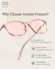 Bloomoak gafas puestas mientras se conduce mostrando menor deslumbramiento