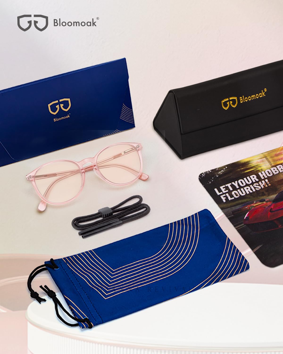 Bloomoak gafas en ambiente casero, estilo discreto y comodidad diaria