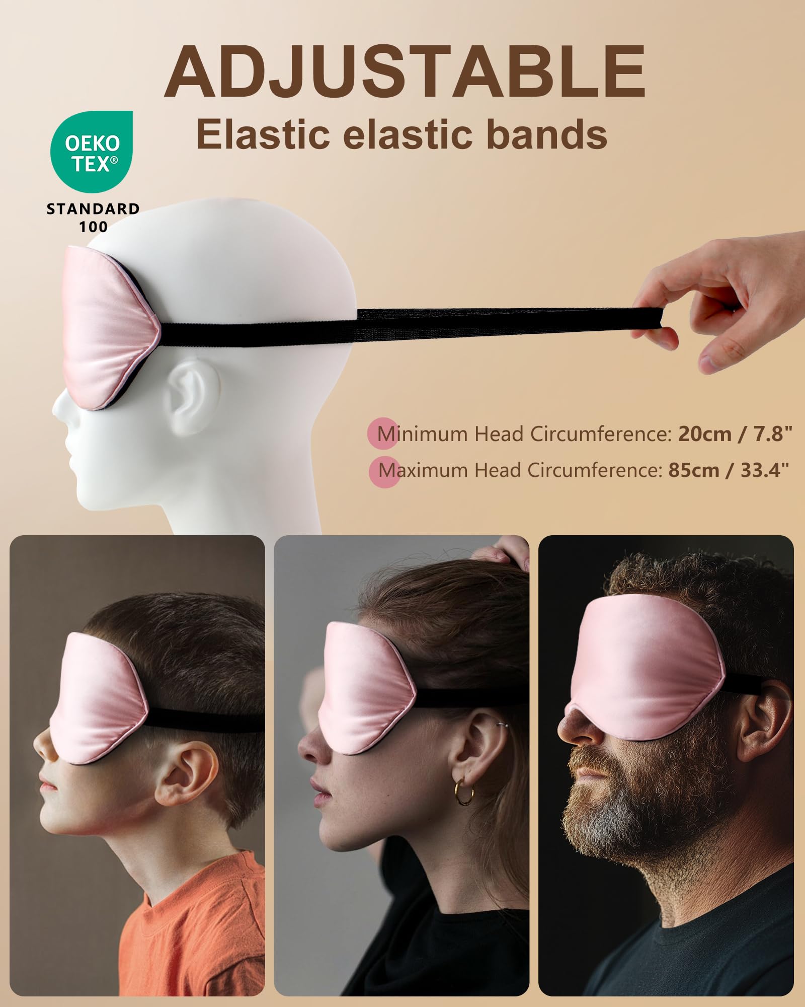 BLSSNZ antifaz en manos mostrando tamaño y ajuste ergonómico