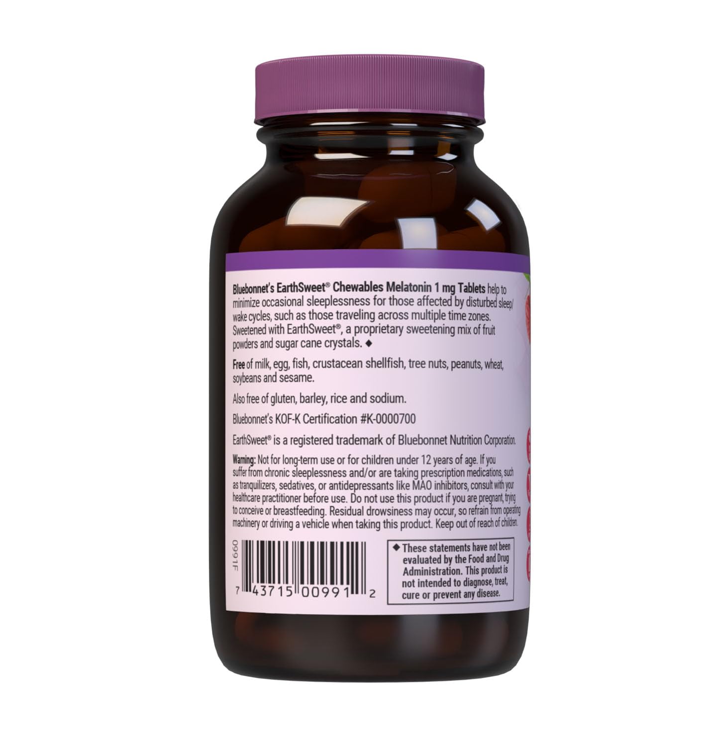 BlueBonnet etiqueta nutricional acercamiento que muestra ingredientes