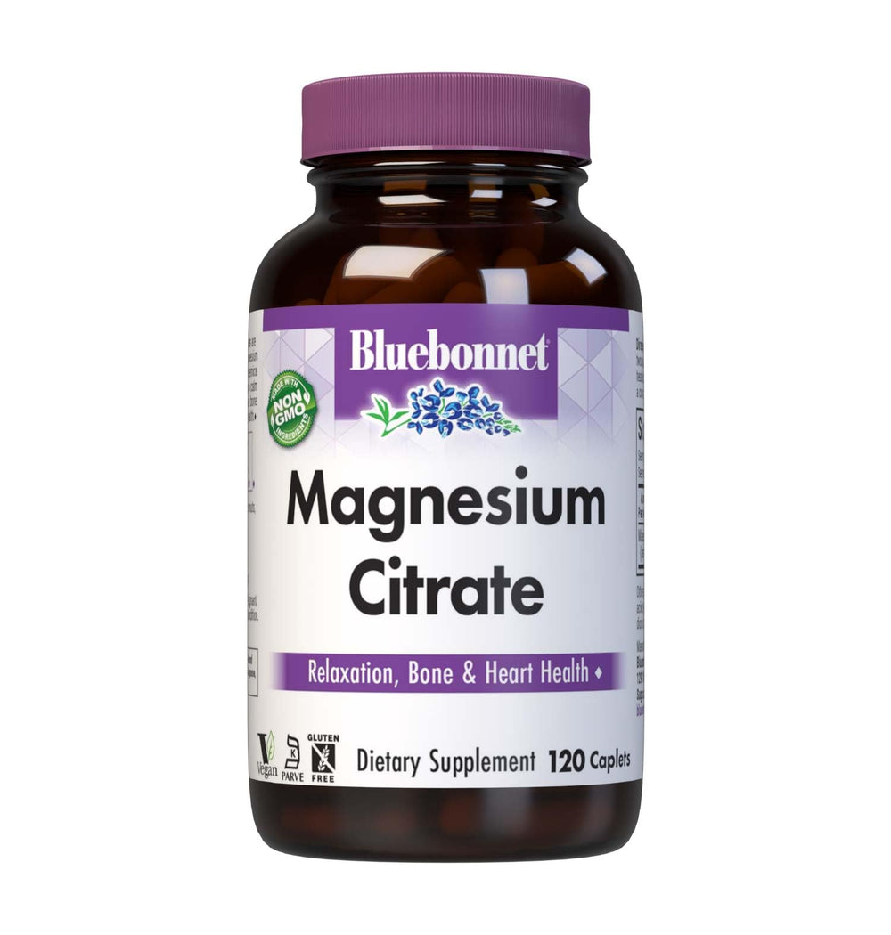 Bluebonnet vista frontal del empaque mostrando 120 caplets y beneficios claros