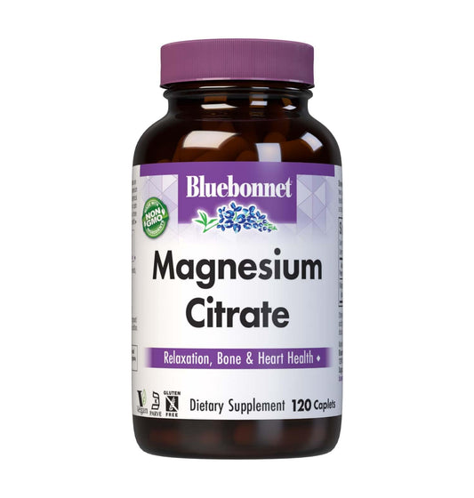 Bluebonnet vista frontal del empaque mostrando 120 caplets y beneficios claros