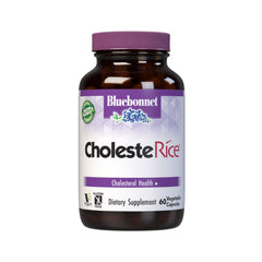 BlueBonnet envase frontal de CholesteRice con lista de ingredientes visibles y ventajas