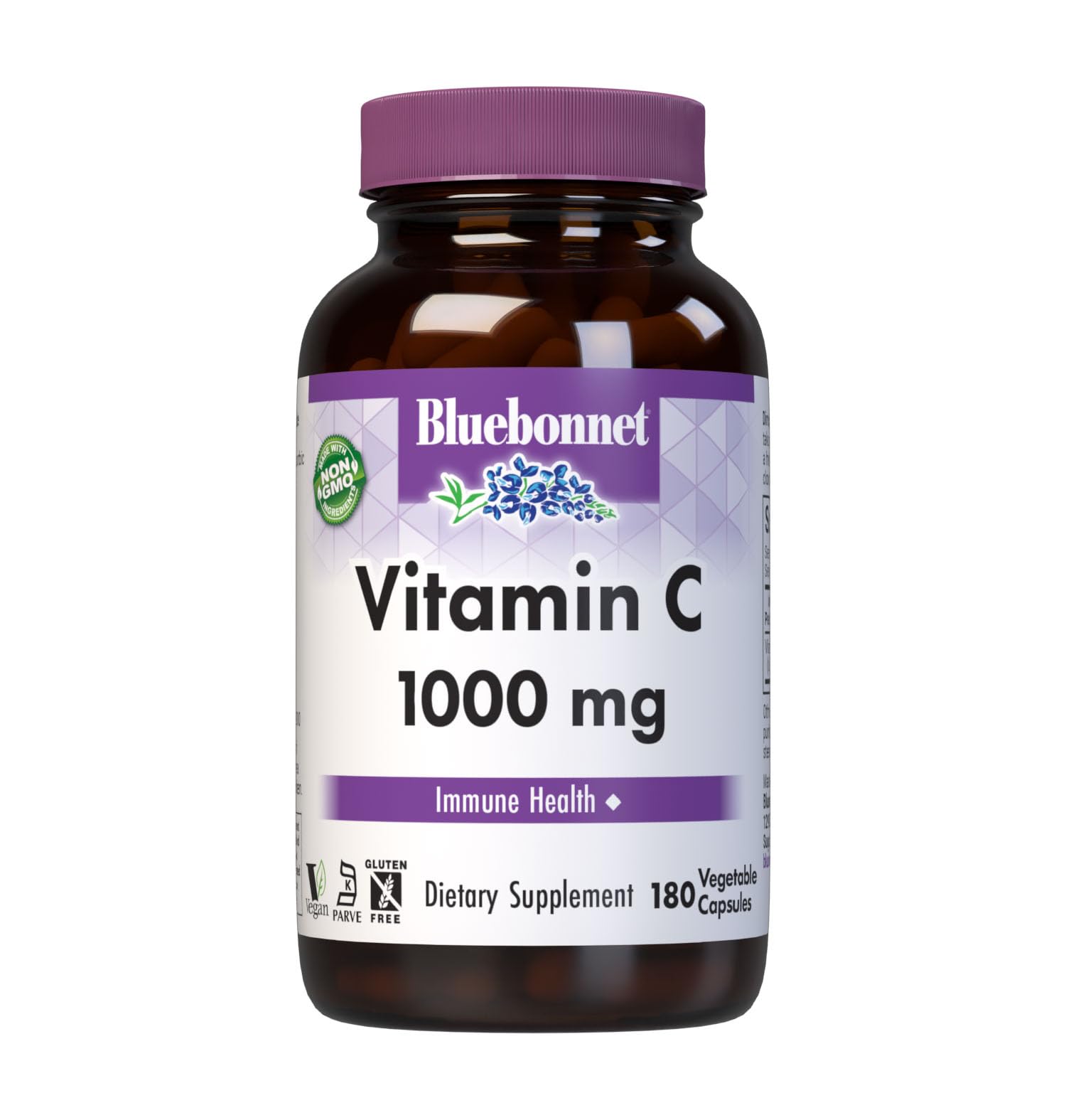 BlueBonnet envase frontal mostrando 1000 mg y 180 cápsulas, claridad del producto