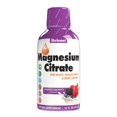 Bluebonnet botella frontal de Magnesium Citrate 420 mg muestra formato y facilidad