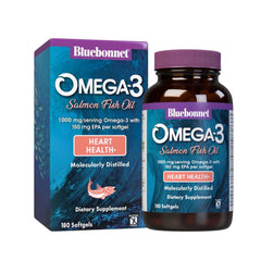 BlueBonnet Omega-3: aceite de salmón suave para el bienestar diario.